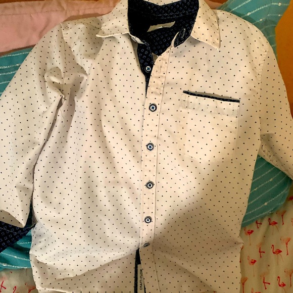 Youth button up collared dressy shirt/size small/8 - Picture 7 of 7